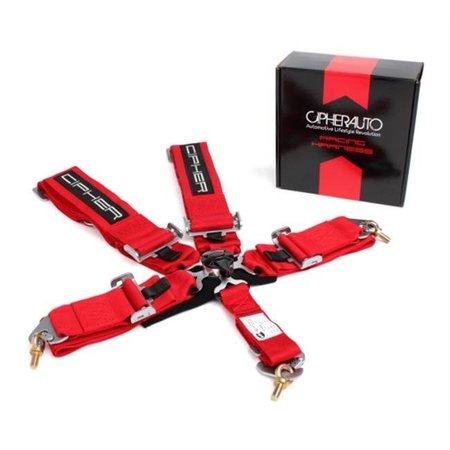 CIPHER Cipher Auto CPA4005RD Cipher Racing Red 5 Point Quick Release Racing Harness; Red CPA4005RD